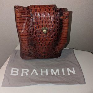 Brahmin Leather Crocodile backpack
